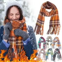 Božićni poklon za žene Jesen Zimski šal klasični šal za tashel toplo mekani veliki pokrivač s montaža