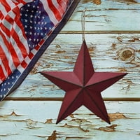 American Metal Barn Star Patriotska zvijezda Viseći zidni dekor vanjski zatvoreni texas Star Ornament