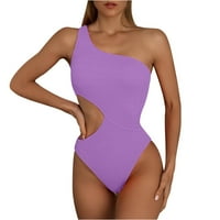 UmFun kupaći kostim za žene, visokokvalificirani bikini, kupaći kostimi seksi jedno rame Bikini solidno