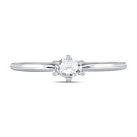 14kt bijelo zlato Žene okrugli dijamant Solitaire Bridal Vjenčanje zaručnički prsten CTTW
