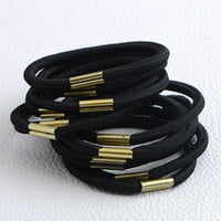 Naierhg Girls Crne elastične kravate za kosu band konopske konopske držač narukvice scrunchie