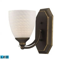 Kupaonica ispraznost svjetlo LED s starim brončanim finišom bijelom vrtlogom 13. W Watts - svijet svjetiljki