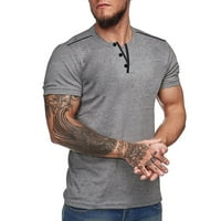 Muški atletski kratki rukav modni muškarci kratki rukav bify mišić osnovna čvrsta čista boja bluza za majicu TOWE majica