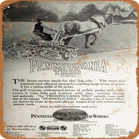 Metalni znak - Pennsylvania kosilica za kosilice - Vintage Rusty Look