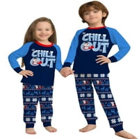 Paille Žene Djeca Djeca s dugim rukavima Ležerne prilike PJ setovi Xmas PJS Holiday Sleep bave za snježnu