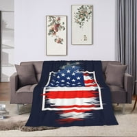 USA Blue Stars Flag uzorak bacajte pokrivač, lagana udobna meko baca za kauč, 40 X30 bacajte deke za