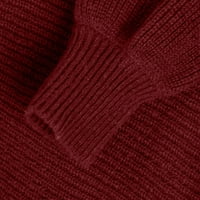 Smanjeni ženski džemper turtleneck džemper pulover pune boje udobne kratkog dugih rukava dugih rukava
