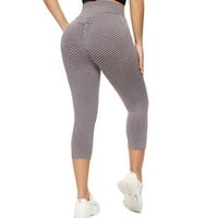 Ženske hlače Skinny Solid Color Fashion Stretch Yoga fitness trčanje obrezane aktivne hlače Capri