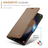 Poklopac Jiahe za Samsung Galaxy S23, novčanik sa držačem za držač kartice, sa RFID blokiranjem hibridnih