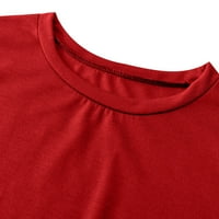 Ženske pidžame setovi košulja s dugim rukavima i duge hlače mekane rublje PJS setovi sa džepovima Crveni
