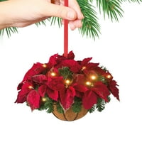 Viseći ukras prije osvijetljenih umjetnih božićnih visećih košara privjesak božićni drveni ukrasi Viseći