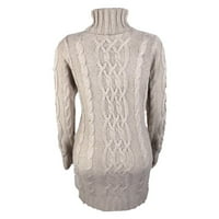Haljine za čišćenje za žene Ljetni dugi rukav visoki struk pulover Jumper Plus Veličina haljine Khaki