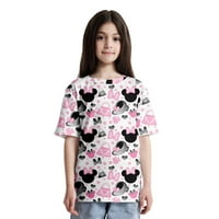 Mickey & Friends Funny grafički grafički posad opuštena fit majica Majica i mladi, Cartoon Mickey Mouse Ležerne prilike Ljetne majice