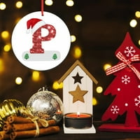 Dengmore Božićne ukrase abecede personalizirano za poklon božićno drvce visi ornament DIY ukrasi
