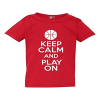 Budite mirni i igrajte se na košarci Sports Funny Dečiji majica Dečija majica Tee
