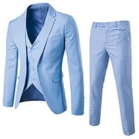 MAFYTYTPR MENS odijelo za čišćenje muške modne kosti jakne + prsluk + odijelo Hlače trodijelno odijelo