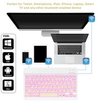 U lagana ergonomska tastatura sa pozadinom RGB svjetlo, višestruko tanka punjiva tastatura Bluetooth 5. i 2,4 GHz stabilna veza za ASUS Zenpad 3S 8. Z582KL
