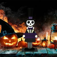 Loopsun Fall Halloween ukrasi za ušteda za dom, ukrasi od drvenih ukrasa Halloween Halloween Party Detaout