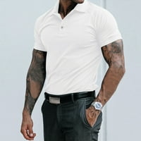 Wofedyo košulje za muškarce muško solidno ispis T6RICE Okrenite navratnik raglan rukave na majicama