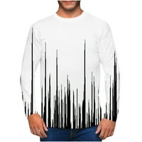 Božićni pulover Muškarci Ležerni okrugli vrat Pulover električni val 3D tiskana majica bluza četvrtina