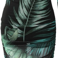 Ženske suknje gornje kratke suknje sa tropskom tiskom čistom mrežicom bodycon duga haljina