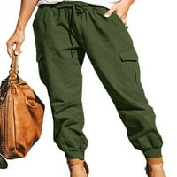 Ženska radna odjeća Casual Pant Solid Color Pocket Streetwer Baggy Kombinezoni teretni pantalone