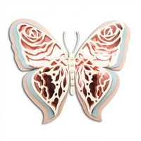 Trodimenzionalna šuplja 3D-dimenzionalna šuplja leptira četveroslojni biserni papir leptir vjenčani