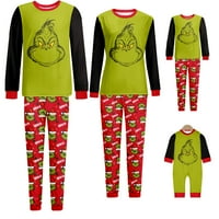 Grinch podudaranje porodice božićne pidžame Muški Grinch, Pijama set