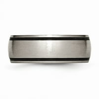 Titanium crna gumena gumena brušena veličina: 7; za odrasle i tinejdžere; Za žene i muškarce