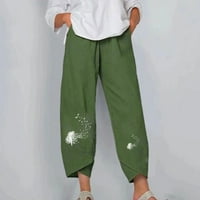 Amtdh Ženske pune boje pamučne pantalone Cleance Clean Clean Ching Laghtweight hlače Lady Work Letel