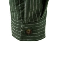 HFYIHGF muške haljine Henley košulje na dugih rukava Hippie Striped majica na plaži Moda Slim Fit Bussonss