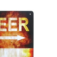 Smiješno pivo bez piva arrow Novost metal znak Tin Man Cave Garage Početna stranica Pab Zidni dekor