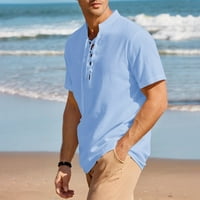 Muška ljetna bluza Muški V-izrez Kratki rukav Pulover majica Plaža Yoga Grafički tee vrhovi L