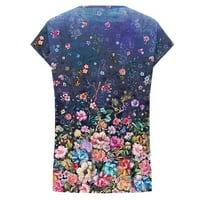 Zpanxa Womens T majice Moda Žene Ljeto V-izrez Čipka za patchwork kratkih rukava Seksi top bluza Ženska