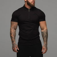 Puawkoer fitness modni bluza stil muški ljetni vrhunski sportski ovratnik rukava kratka muška bluza