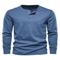 Glonme Solid Color Tee za muškarce Plain Sport Bluza Atletic Dugi rukav Svijetlo Light Right XL