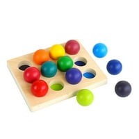 Heiheiup ploča sortiranje lopte u boji Boja dugačka dječja oblikovanje drvene edukacije vruće točkice