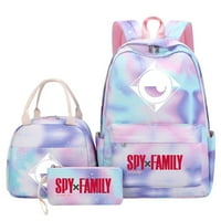 Zdaisy Rainbow ruksak set W Spy Family Tema za 15 prijenosna računala - savršen poklon za djecu unise za djecu tinejdžerku