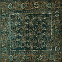 Ahgly Company Zatvoreni kvadrat Perzijski tirkizni plavi tradicionalni prostirci, 8 'kvadrat