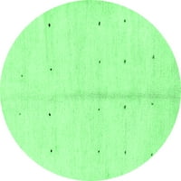 Ahgly Company u zatvorenom okruglom čvrstom smaragdnim zelenim modernim prostirkama područja, 6 'krug