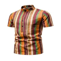 Luxplum muns majica Henley vrat na majici Cvjetni print majica Redovna fit bluza za odmor Tee Style