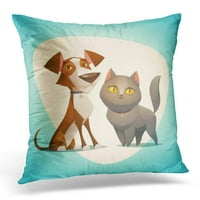 PET mačke i likovi za pse crtani stilizirani retro jastuk jastučni jastuk