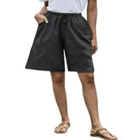 Colisha Women Mini pant Ravne noge Bermuda kratke hlače Sredina struka Ljeto plaža Kratke hlače Ležerne