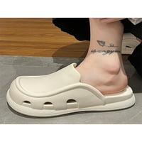Daeful unise platforma Sandal klizanje na ljetnim sandalama lagane dijapozitide CUTOUT ZATVORENO POVRŠENI PLAŽI ČUVNI MUŠKI SLIPANJE bijeli 6-7