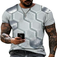 Bomotoo Muške labave majice Skraćena ljetna grafička majica Casual 3D tisak