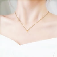 Početna ogrlica pozlaćena početna ogrlica A Z Abeceda Dosmane za žene Jednoslojni ogrlica s ogrlicama