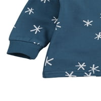Binpure Unise Baby Star Print O-izrez Pulover TOP CRVENJA Elastične hlače odijelo