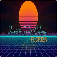 Jupiter ulazna kolonija Florida Frižider Magnet Retro Neon Dizajn