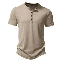 Dugme za muške majice Ovratnik sa spuštenim ovratnikom Labavi majica Henley majica s kratkim rukavima