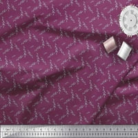 Pink baršun tkanina Soimoi Pink Velvet lišće odštampano zanatsko tkaninu sa širokim dvorištem